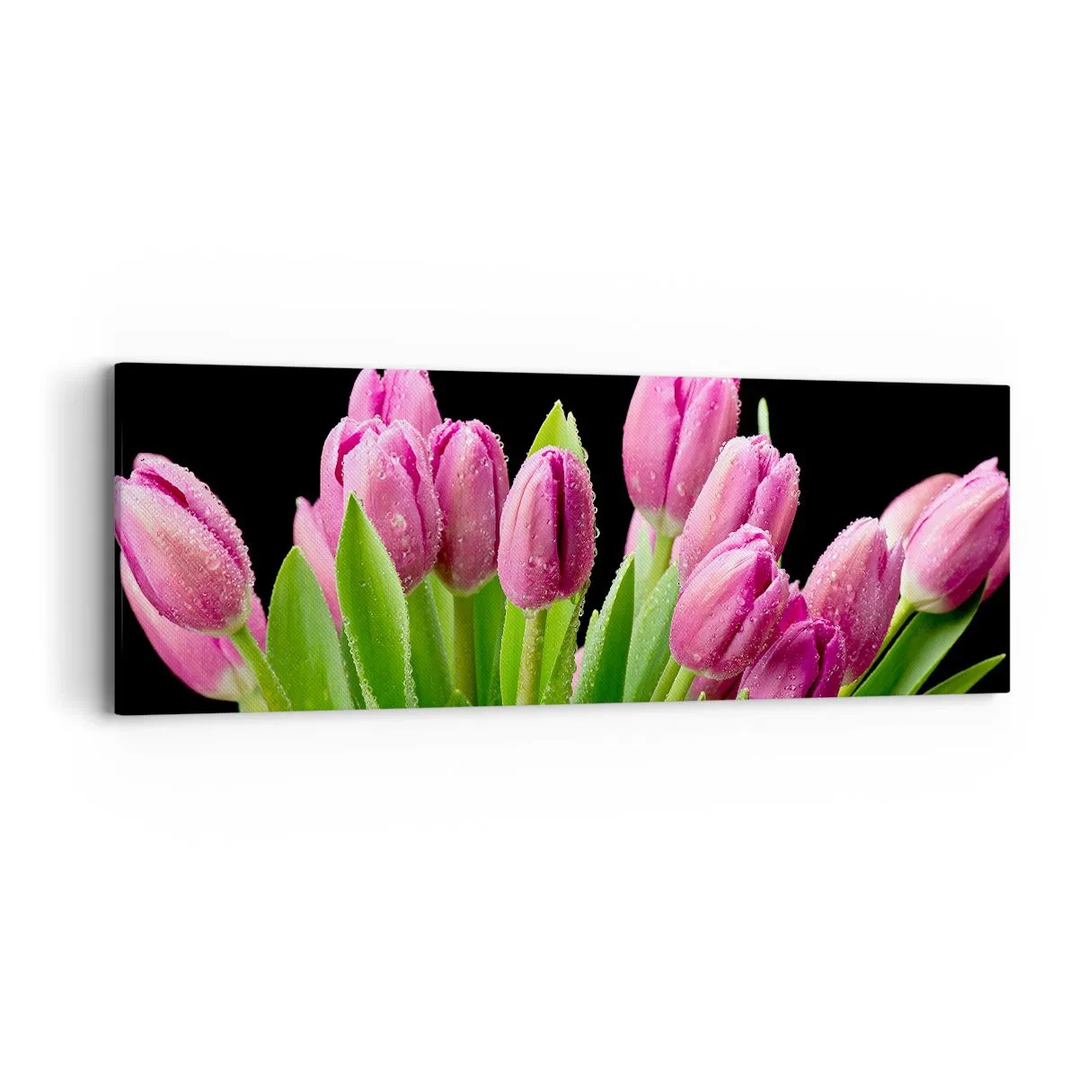 Lærredstryk - Billede på lærred - Forårets lilla glæde - 90x30 cm