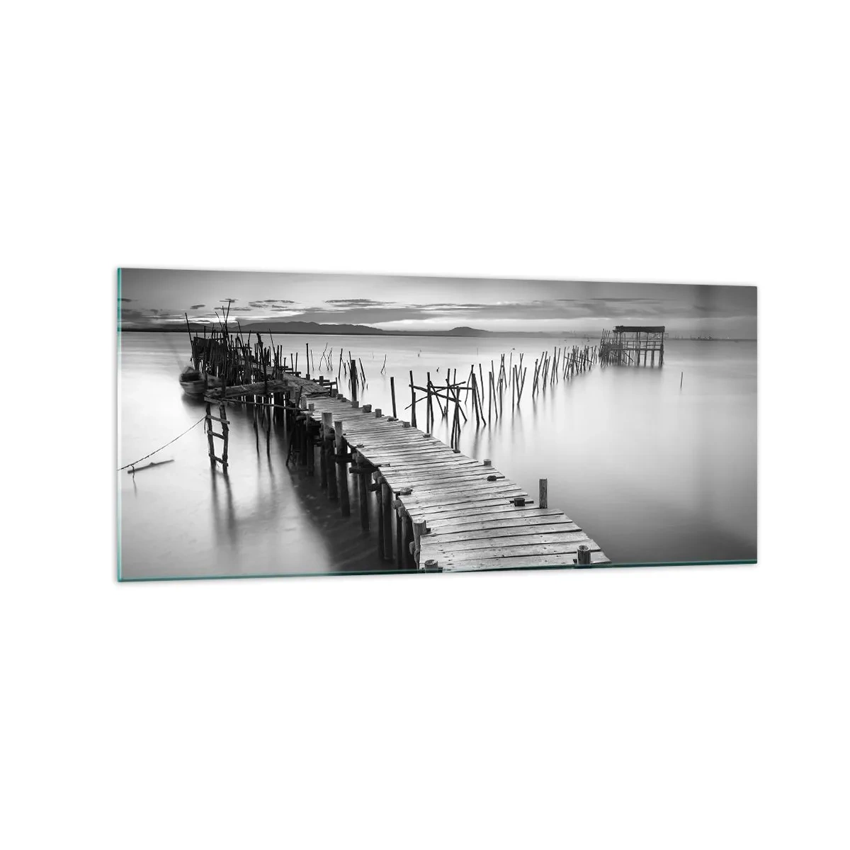 Billede på glas - Stilheden fra en glemt kyst - 120x50 cm