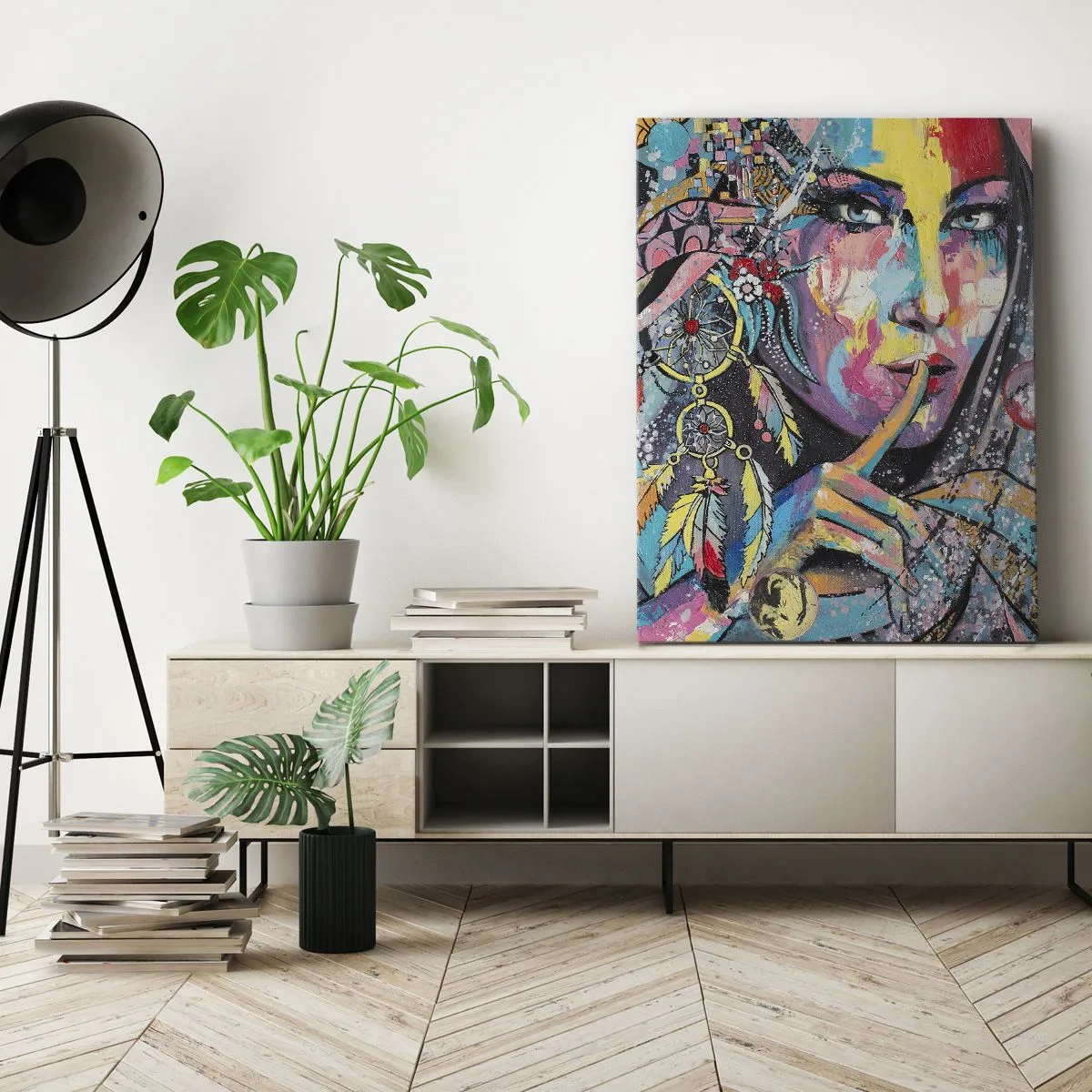 Lærredstryk - Billede på lærred - Vær tavs, indtil du forstår - 55x100 cm
