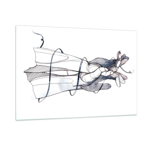 Billede på glas - En undersøgelse af berøring - 120x80 cm