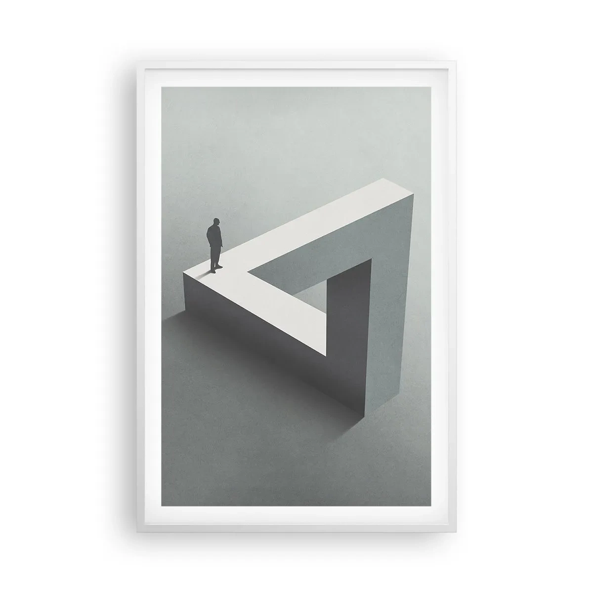 Plakat i hvid ramme - Og dog er det muligt - 61x91 cm