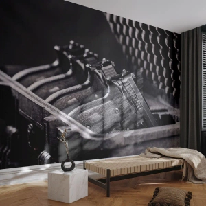 Fototapet Premium Canvas - Sport for mænd - Militær, Våben, Pistol - 500x350 cm