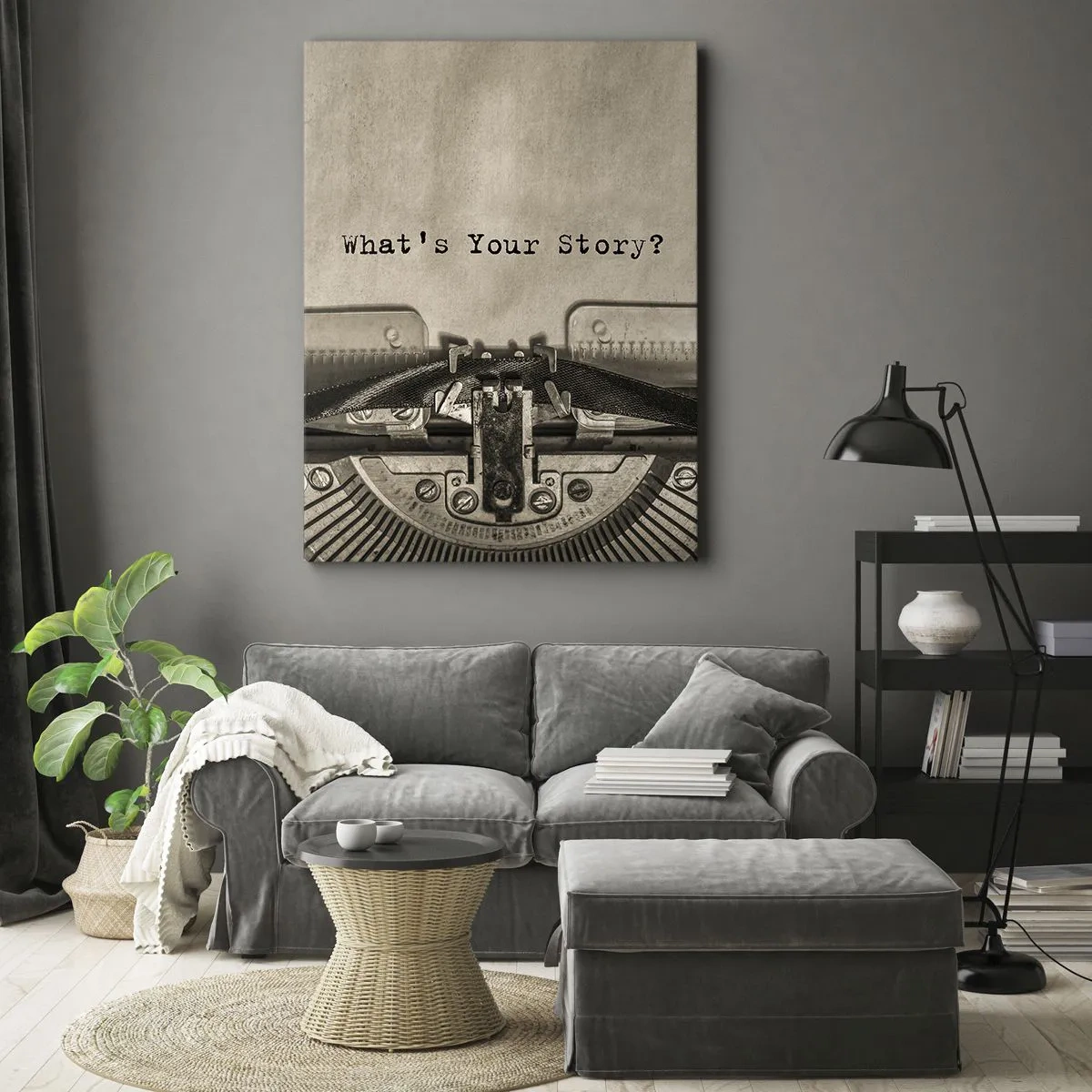 Lærredstryk - Billede på lærred - Fortæl mig - 50x70 cm
