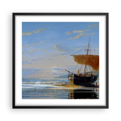 Plakat i sort ramme - Vand, jord, luft - 50x50 cm