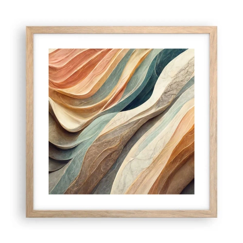 Plakat i ramme af lyst egetræ - Øjeblikke før forandring - 40x40 cm