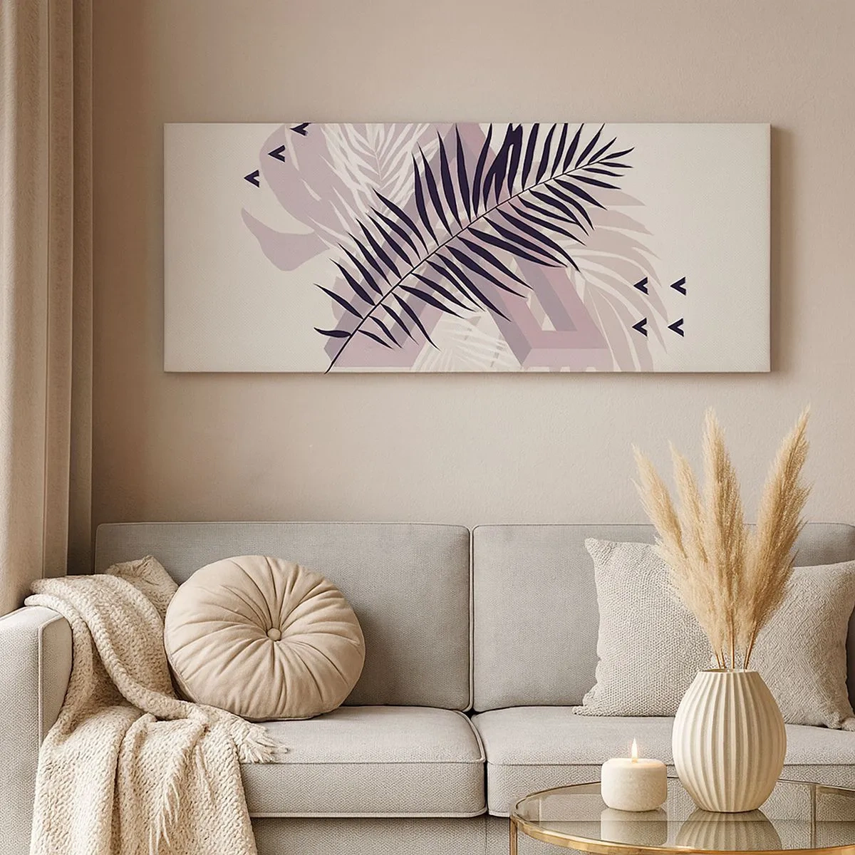 Lærredstryk - Billede på lærred - Skygge af en skygge - 100x40 cm