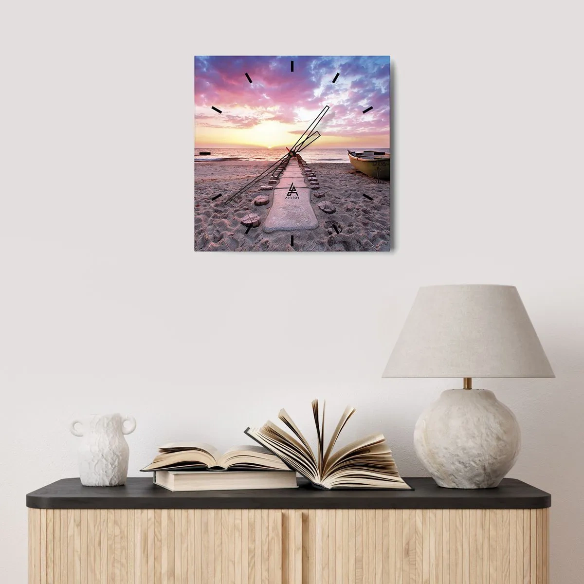 Vægur, Uret - Et øjeblik med en dybtgående oplevelse - 30x30 cm