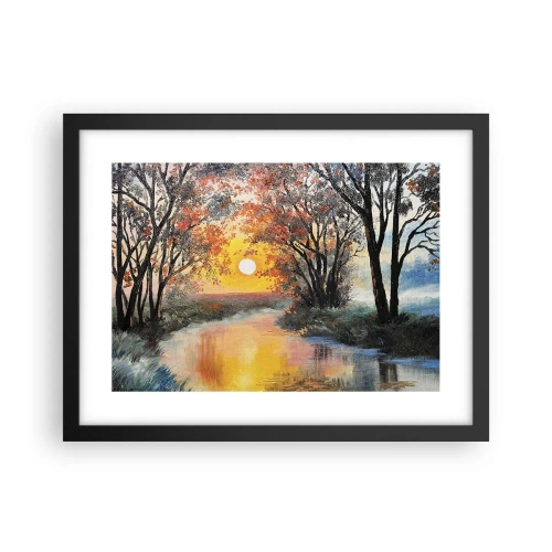Plakat i sort ramme - Efterårs atmosfære - 40x30 cm