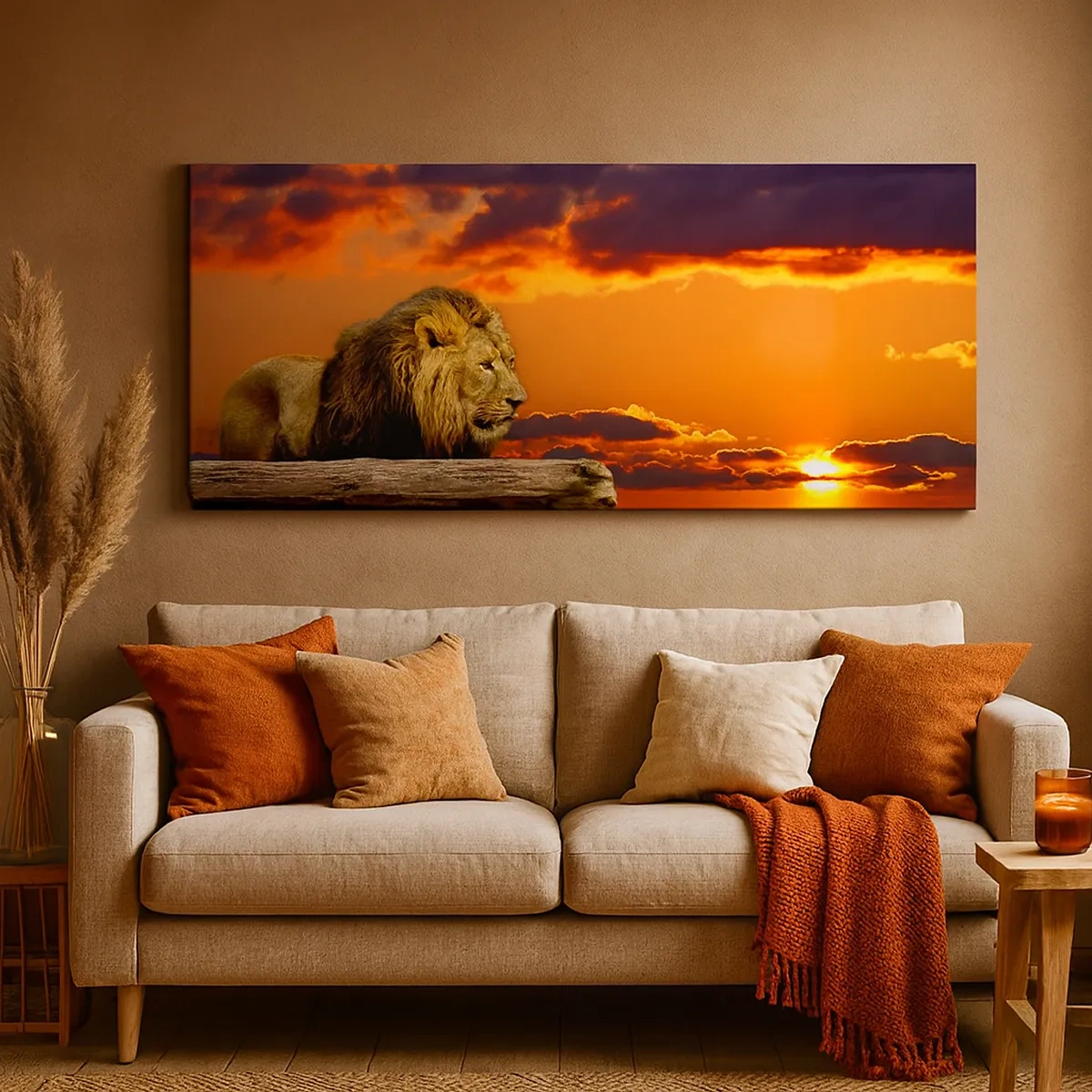 Lærredstryk - Billede på lærred - Naturens konge - 30x30 cm