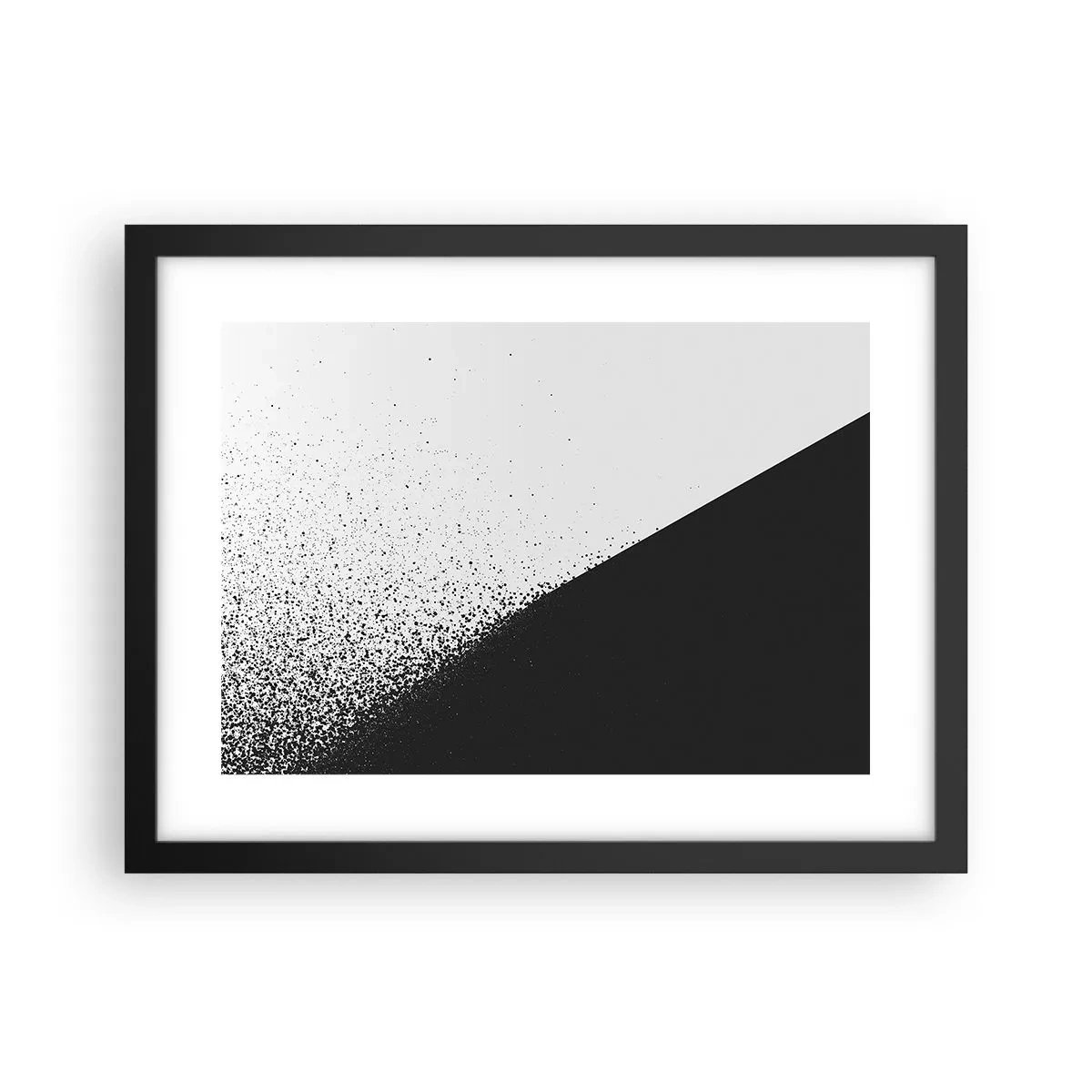 Plakat i sort ramme - Hurtigere og hurtigere, mere og mere - 40x30 cm