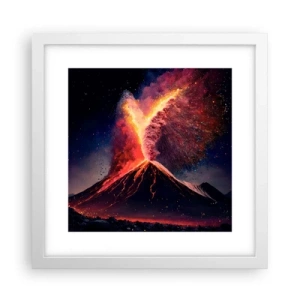 Plakat i hvid ramme - Skønhed og rædsel - 30x30 cm