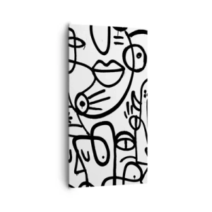 Lærredstryk - Billede på lærred - Ansigter og luftspejlinger - 65x120 cm