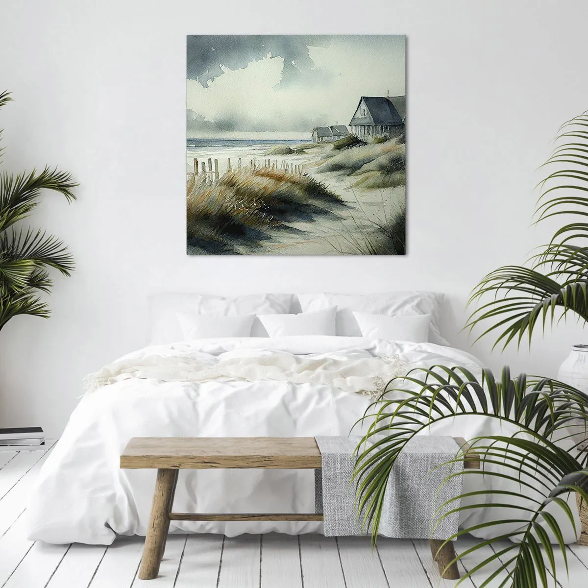 Lærredstryk - Billede på lærred - Væk fra trængsel og travlhed - 60x60 cm