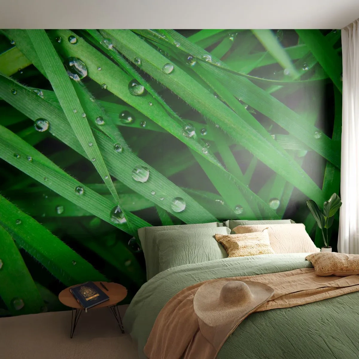 Fototapet Premium Sand - Spil grønt - Natur, Grønt græs, Have - 100x70 cm
