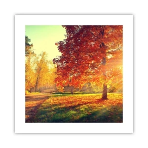 Plakat - Rød er smuk - 40x40 cm