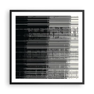 Plakat i sort ramme - Bølger og vibrationer - 60x60 cm