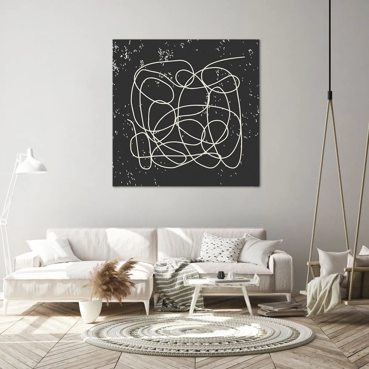 Lærredstryk - Billede på lærred - Vandrende tanker - 60x60 cm