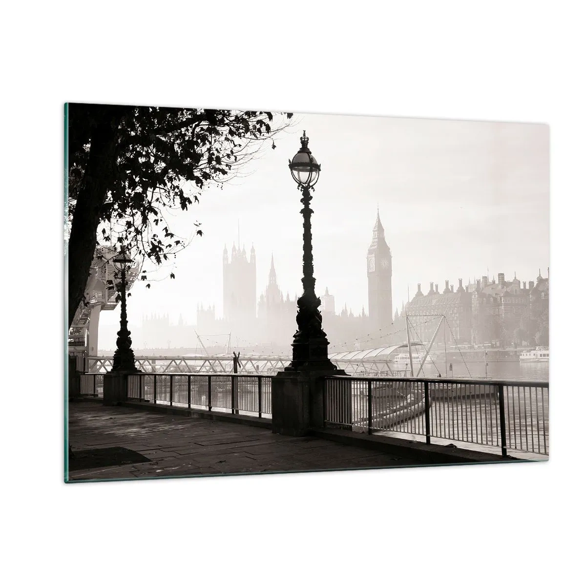 Billede på glas - London morgen - 120x80 cm