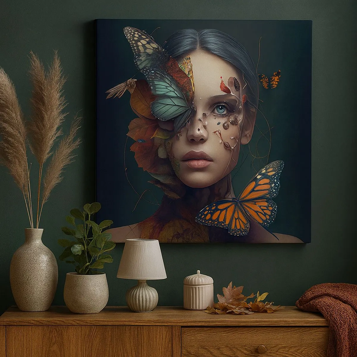 Lærredstryk - Billede på lærred - En vidunderlig metamorfose - 30x30 cm