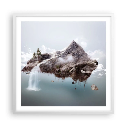 Plakat i hvid ramme - Set gennem en surrealists øjne - 60x60 cm