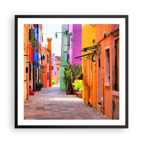 Plakat i sort ramme - Regnbue gyde - 60x60 cm