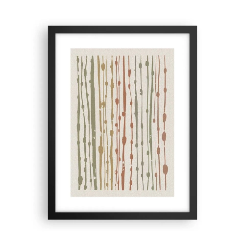 Plakat i sort ramme - Musikalsk farvenotation - 30x40 cm