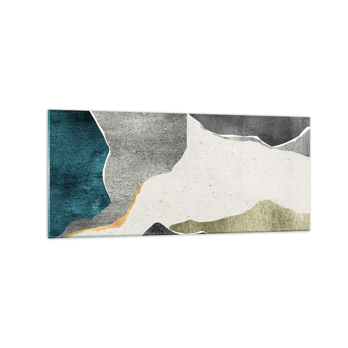 Billede på glas - Mosaikkomposition med en streng af guld - 120x50 cm