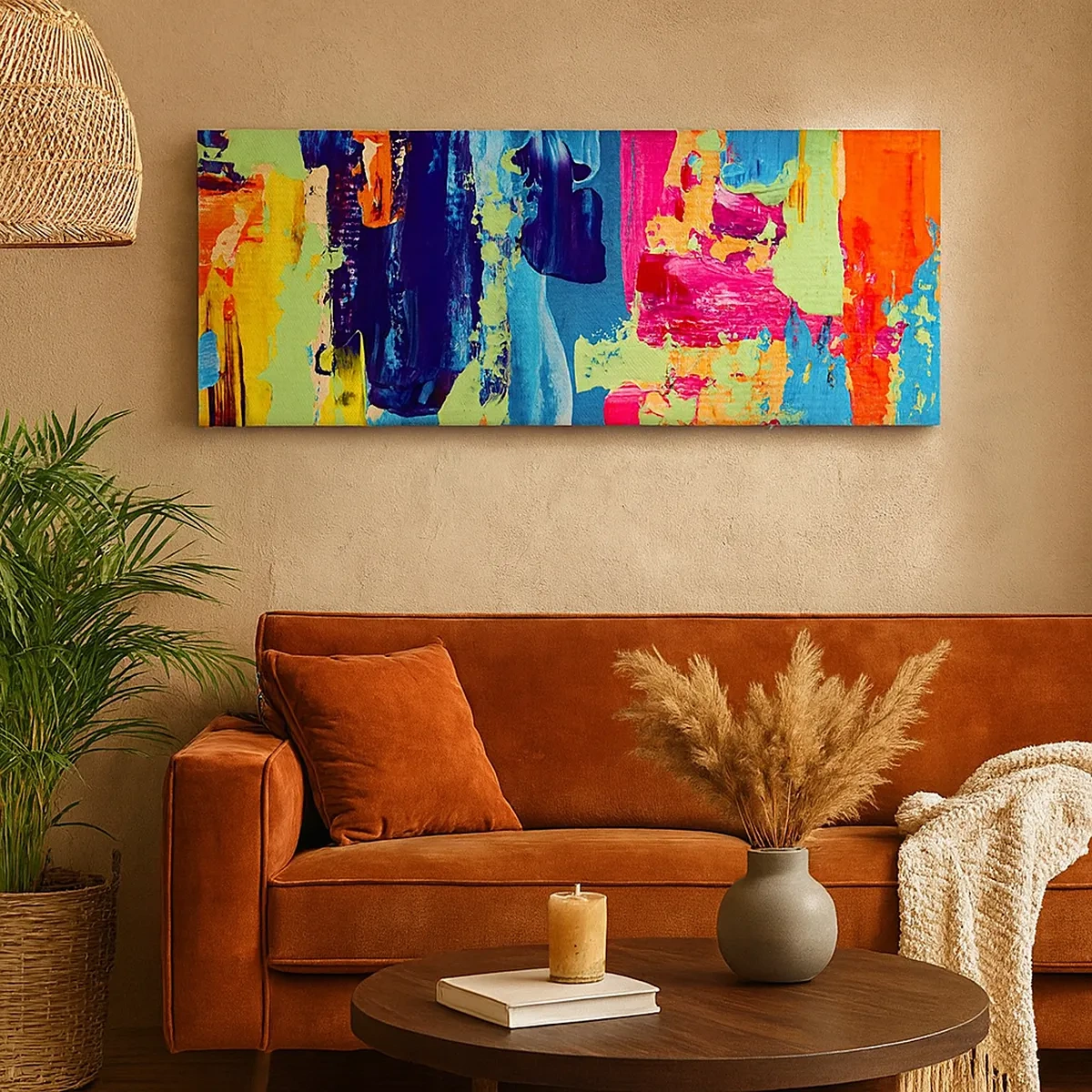 Lærredstryk - Billede på lærred - Livet er smukt! - 30x30 cm