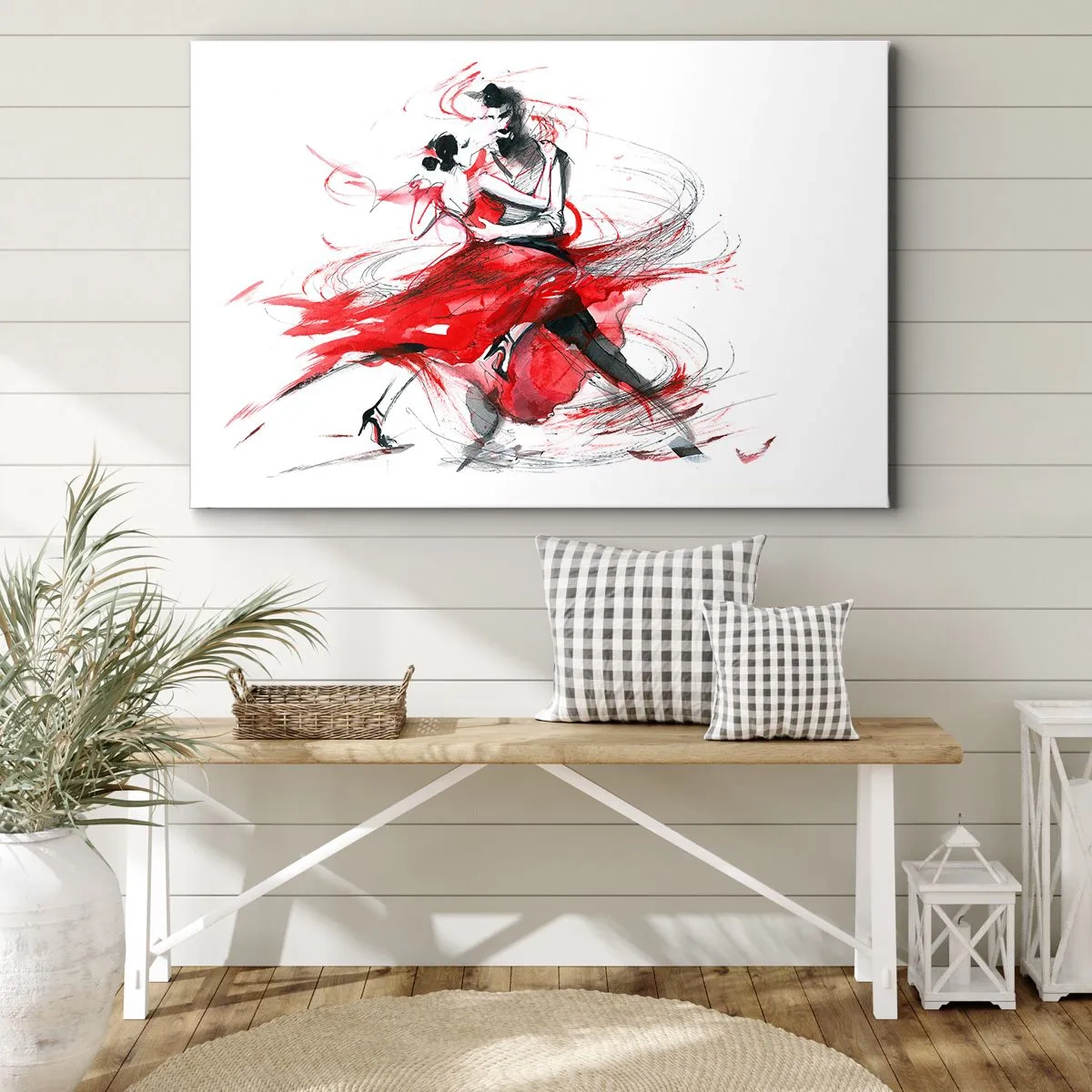 Lærredstryk - Billede på lærred - Tango - passionens rytme - 120x80 cm