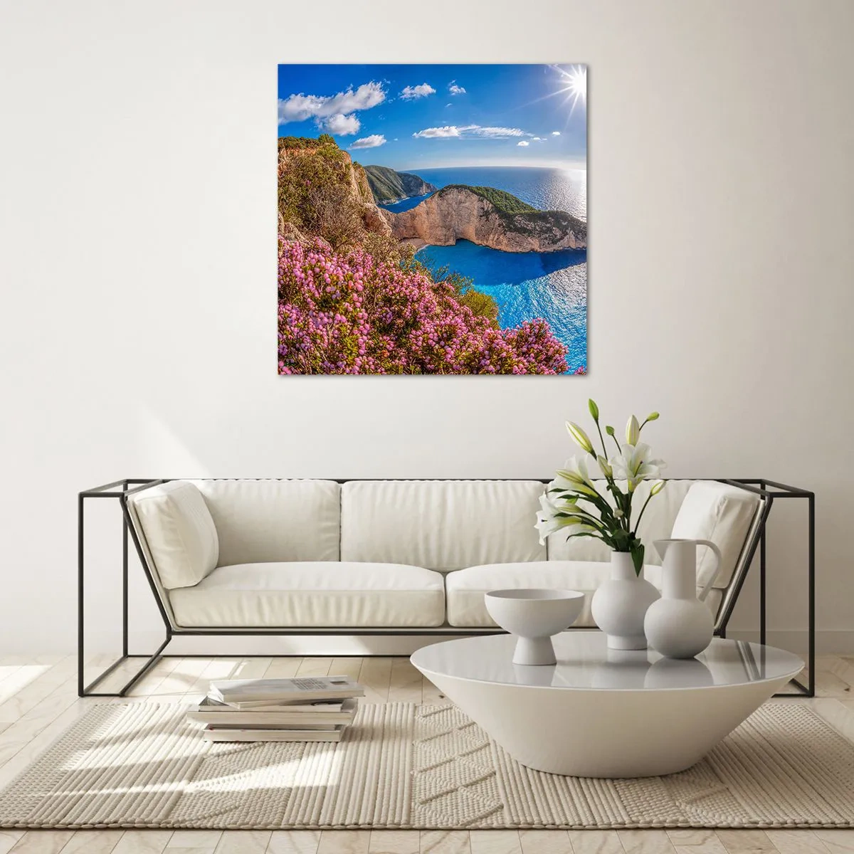 Billede på glas - Min store græske ferie - 60x60 cm