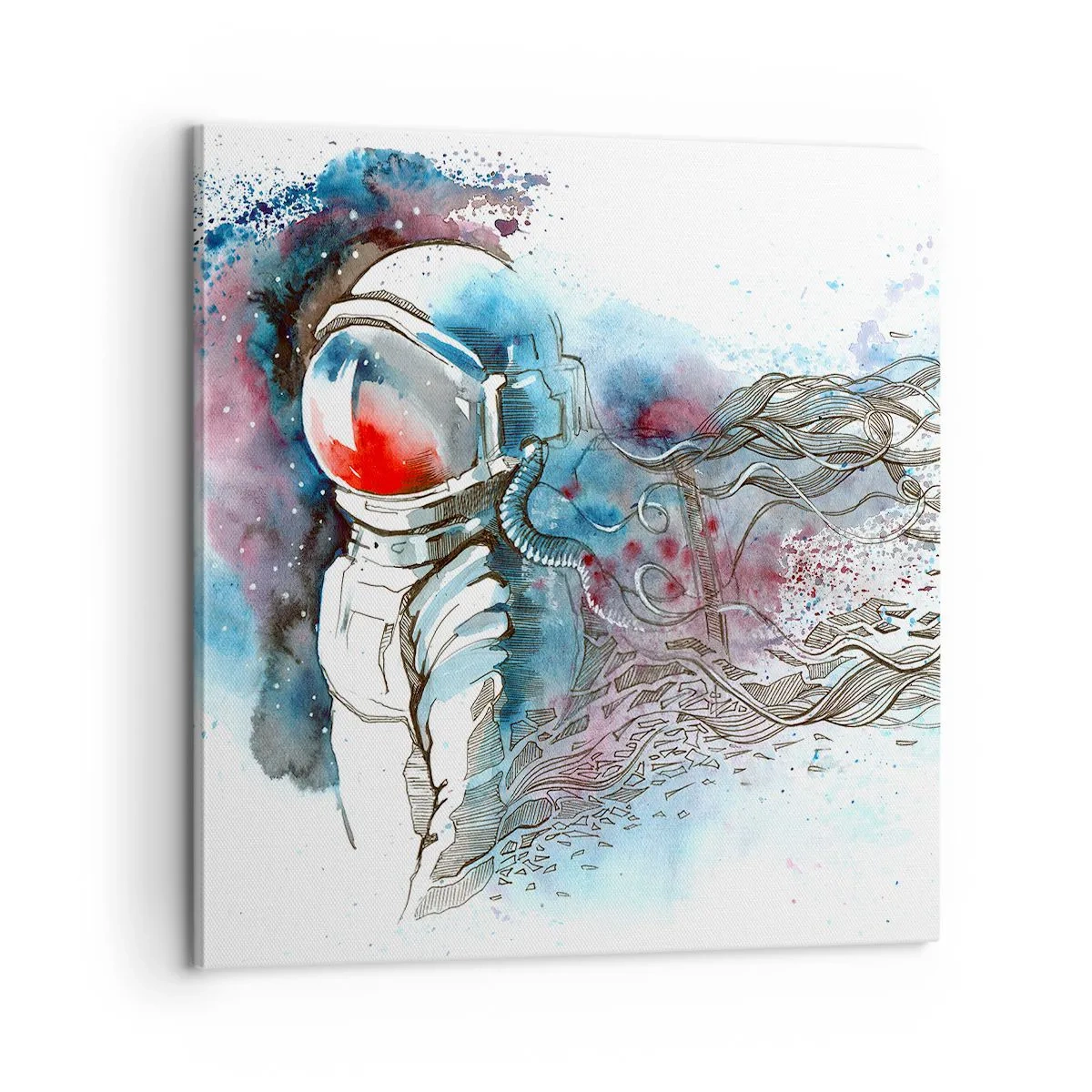 Lærredstryk - Billede på lærred - Alene med kosmos - 60x60 cm