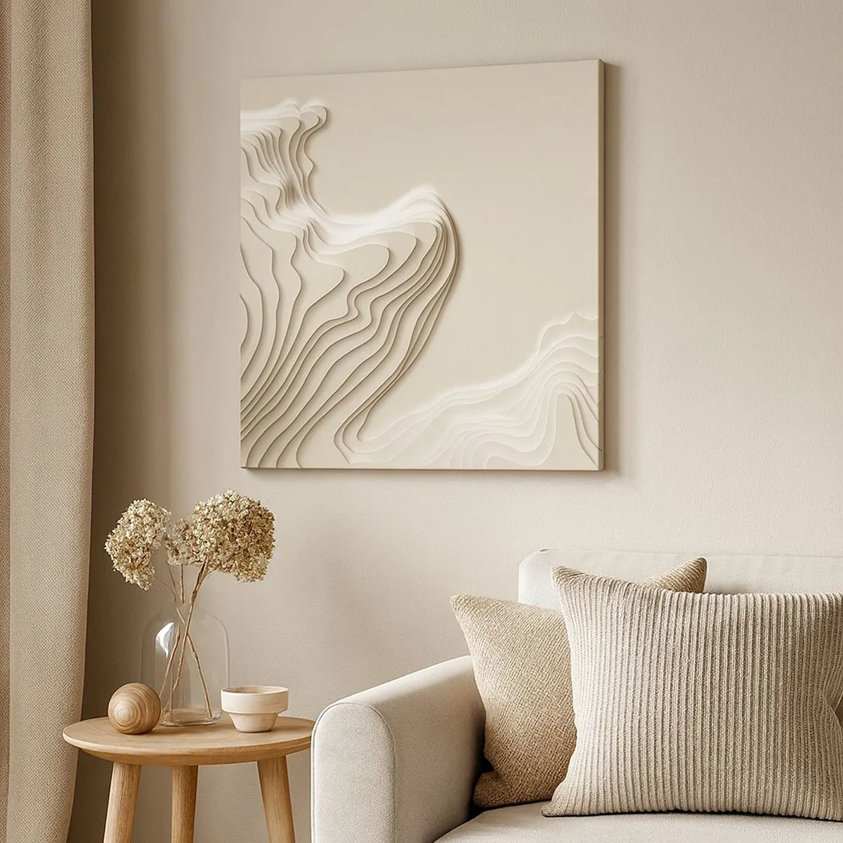 Lærredstryk - Billede på lærred - Kunstens topografi - 30x30 cm