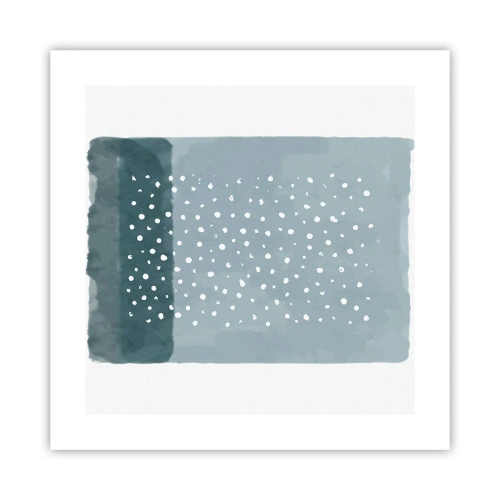 Plakat - Dyrket i blåt - 40x40 cm