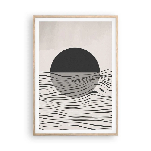 Plakat i ramme af lyst egetræ - Halvkomposition - 70x100 cm