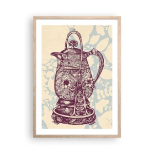 Plakat i ramme af lyst egetræ - Skønheden i hverdagslivet - 50x70 cm