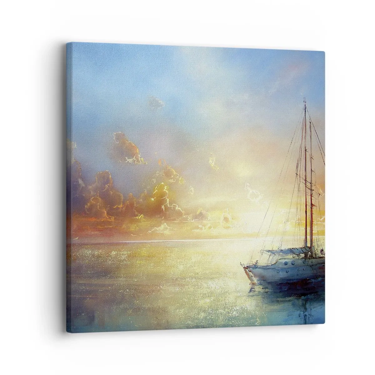 Lærredstryk - Billede på lærred - I en gylden bugt - 30x30 cm