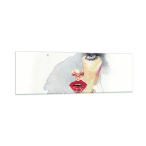 Billede på glas - Refleksion i en vanddråbe - 160x50 cm