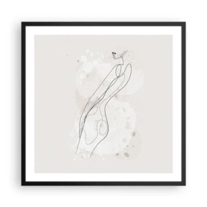 Plakat i sort ramme - At forvilde sig med blikket - 60x60 cm