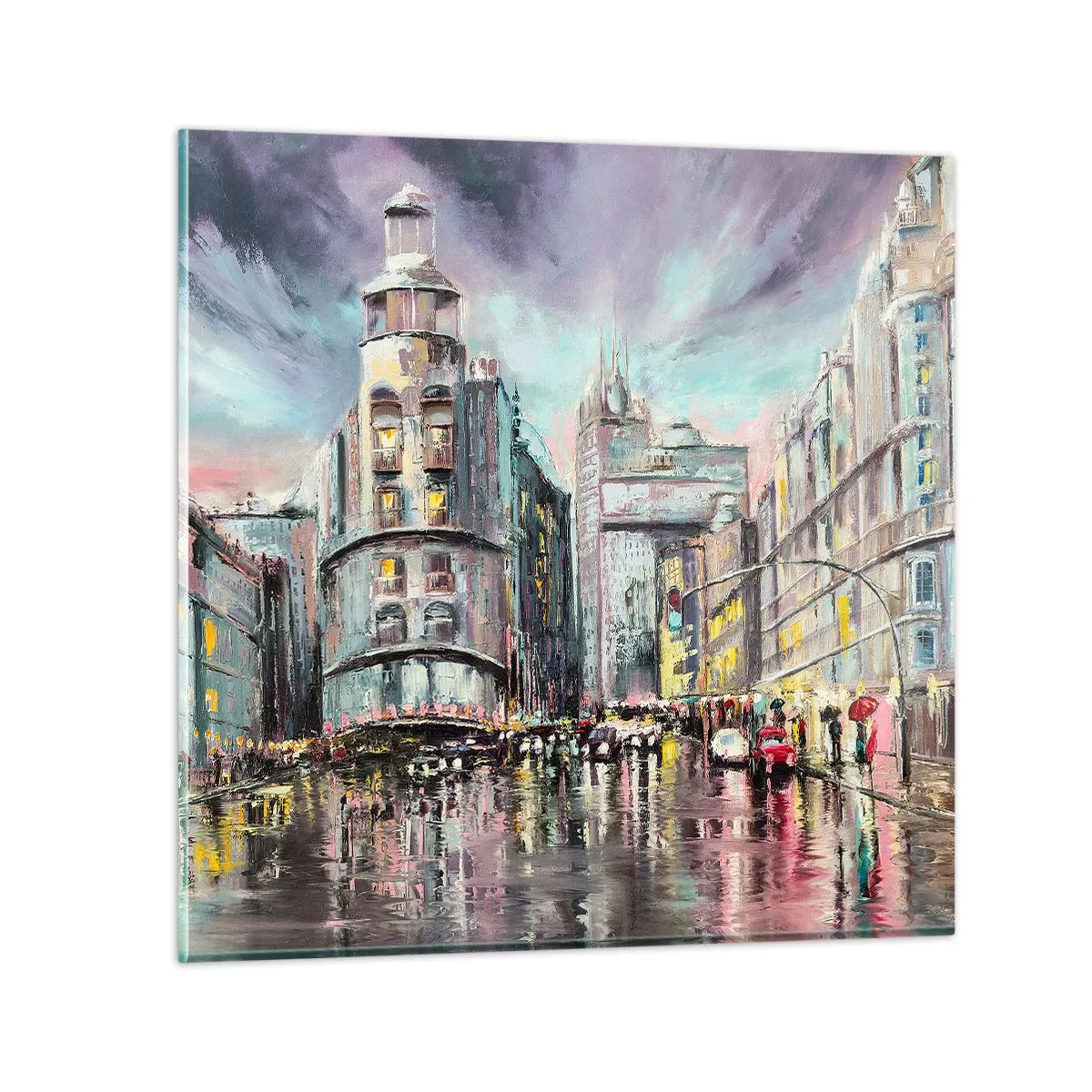 Billede på glas - Det vil blive en vellykket aften - 70x70 cm