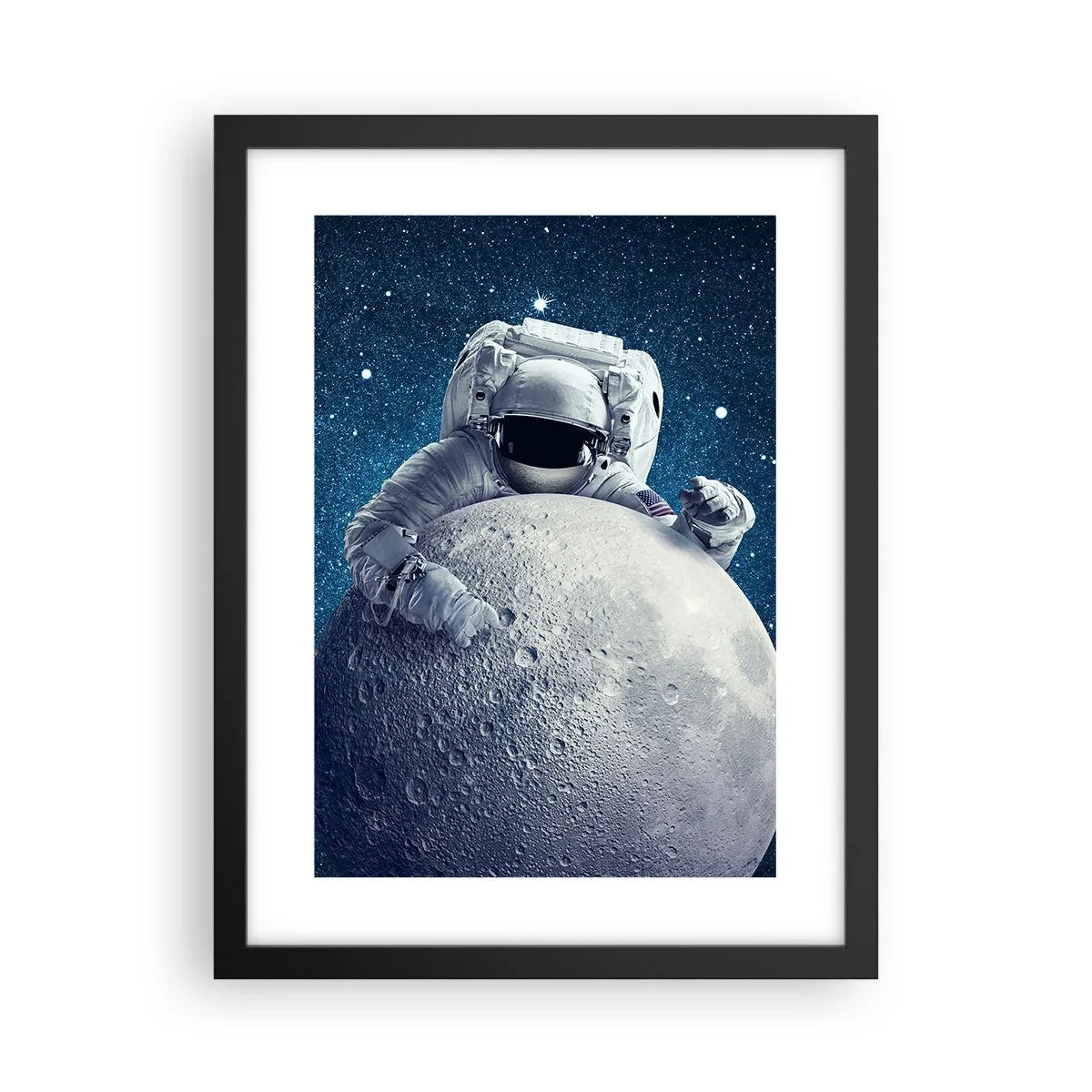 Plakat i sort ramme - Kosmisk spøgefugl - 30x40 cm