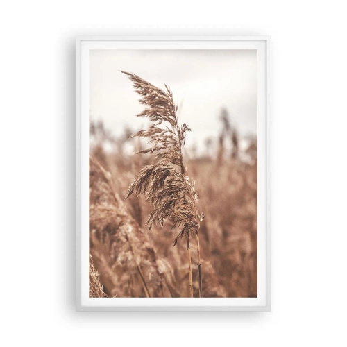 Plakat i hvid ramme - Efteråret er allerede på markerne - 70x100 cm