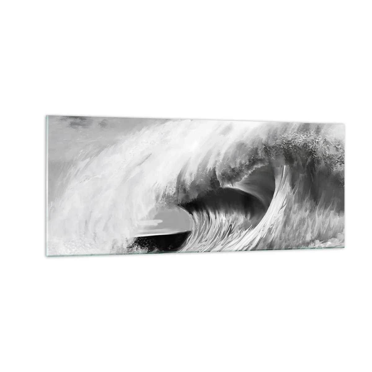 Billede på glas - Havets vrede - 100x40 cm