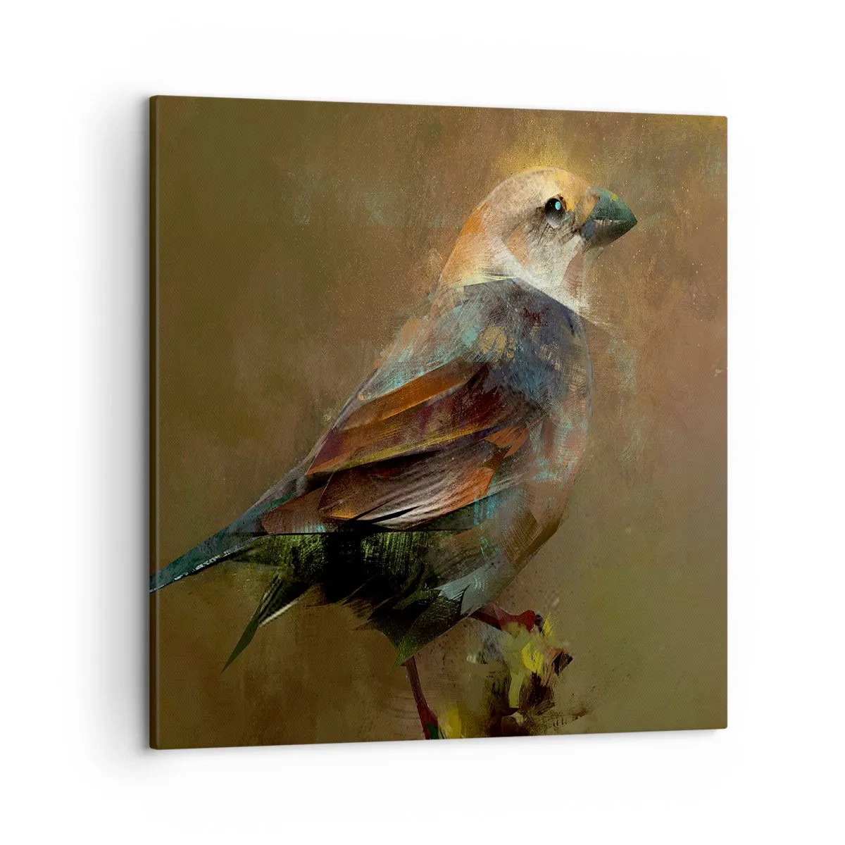 Lærredstryk - Billede på lærred - Lille spurv, lille fugl - 50x50 cm