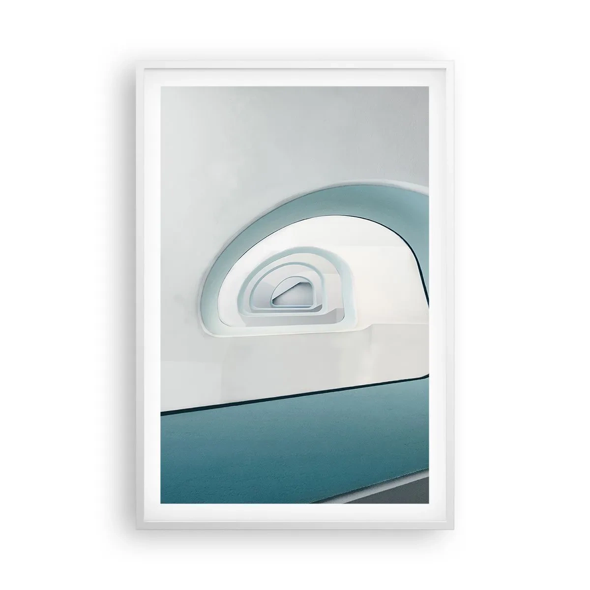Plakat i hvid ramme - Til bunden af det blå - 61x91 cm