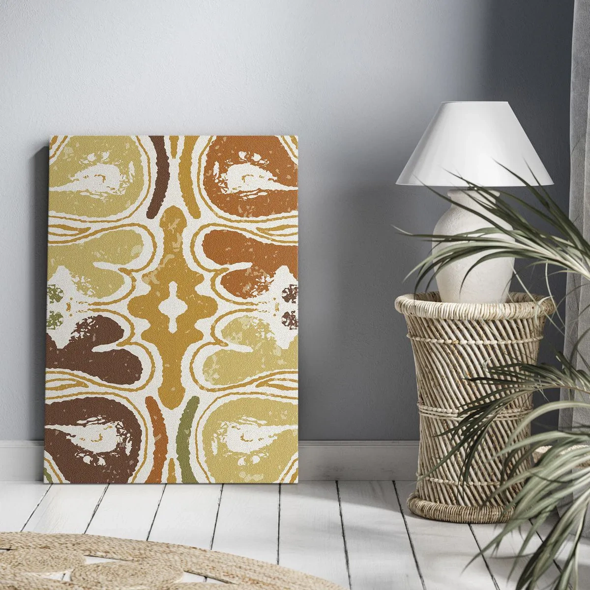 Lærredstryk - Billede på lærred - Sentimental abstraktion - 65x120 cm