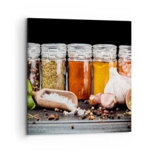 Lærredstryk - Billede på lærred - For at livet kan smages - 70x70 cm