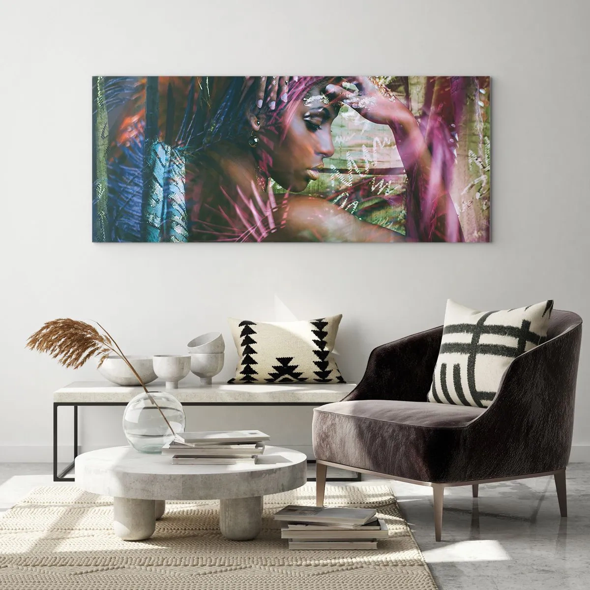 Billede på glas - Moder Natur i junglen - 140x50 cm