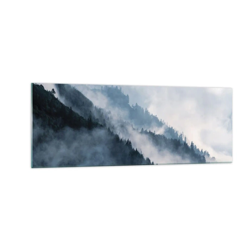 Billede på glas - Bjergenes mystik - 140x50 cm