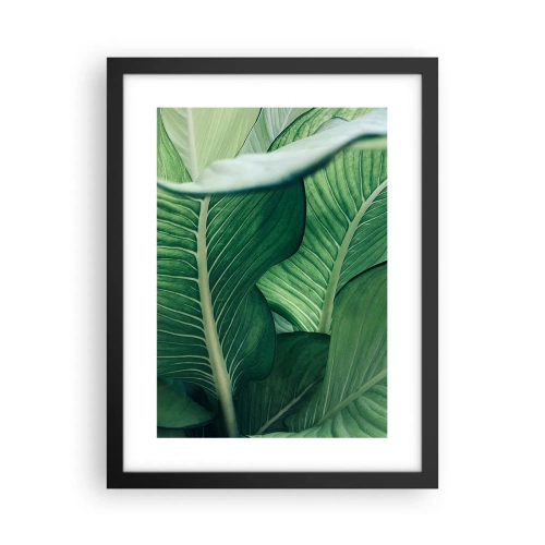 Plakat i sort ramme - Livet er intenst grønt - 30x40 cm
