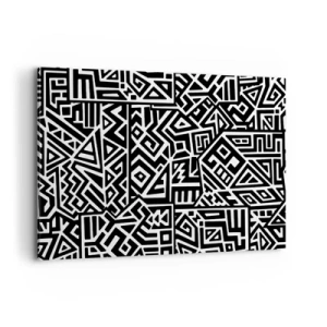 Lærredstryk - Billede på lærred - Præcolumbiansk sammensætning - 120x80 cm